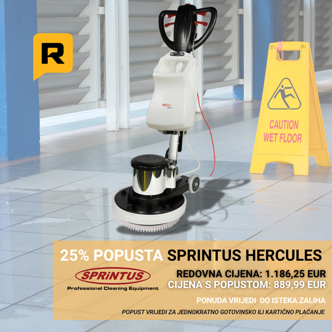 25% popusta na SPRINTUS profesionalne strojeve za čišćenje